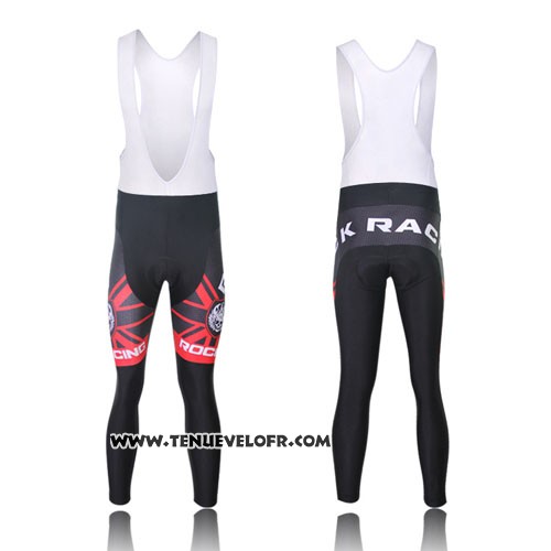 2013 Maillot Ciclismo Rock Racing Noir et Rouge Manches Longues et Cuissard